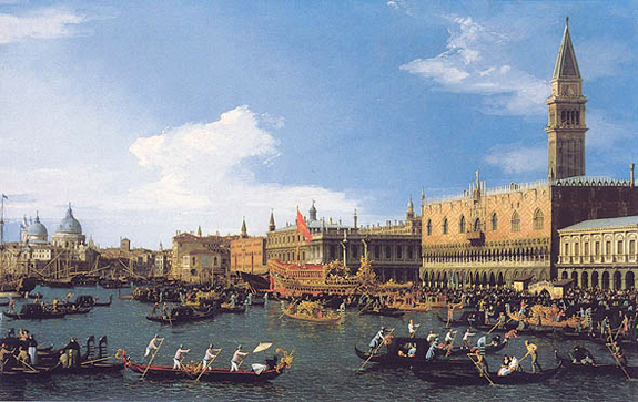 Canaletto :: Il Bucintoro al Molo, il giorno dell'Ascensione :: 1743 - 1745 